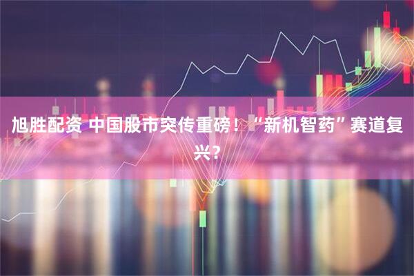 旭胜配资 中国股市突传重磅！“新机智药”赛道复兴？